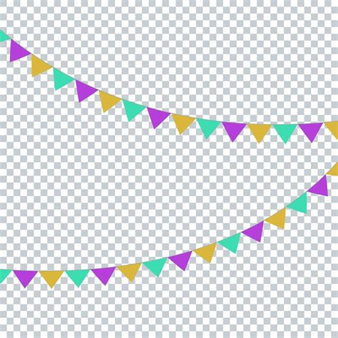 Vector Party Flags In Colorful Pastel Palette Vector Art At