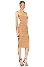 Bardot Lithium Mesh Midi Dress In Nude REVOLVE