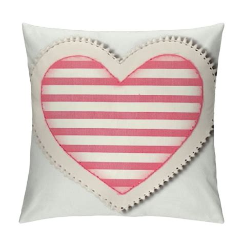 Comio Valentines Day Pillow Covers For Valentines Decor Pink White