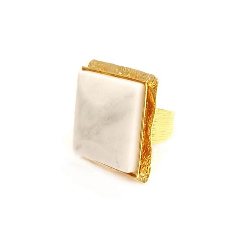 Style You White Marble Ring