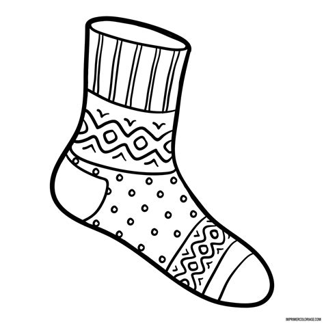 Coloriage de chaussette de Noël Imprimer coloriage