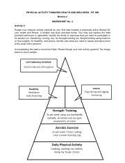 Physical Activity Pyramid Pdf Physical Activity Towards Health And