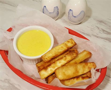 Air Fryer Yuca Fries With Creamy Curry Mustard Sauce This Old Gal