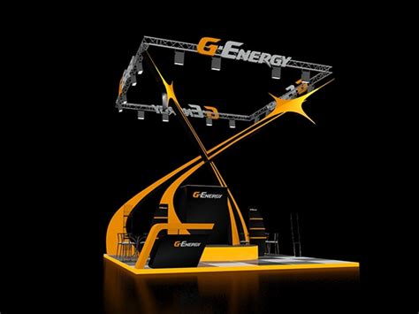 Exhibition stand of "G-Energy" for "Gazprom neft" on Behance