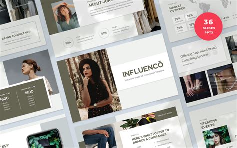 Influencer Media Kit Presentation Powerpoint Template