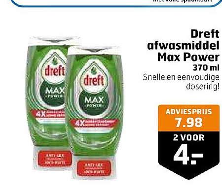 Dreft Afwasmiddel Max Power Aanbieding Bij Trekpleister 1Folders Nl