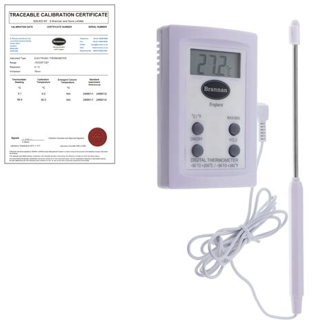 Pre Calibrated Hand Held Digital Test Thermometer Brannan