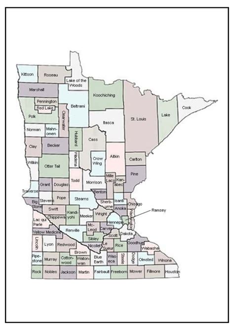 Minnesota County Map [Map of MN Counties and Cities]