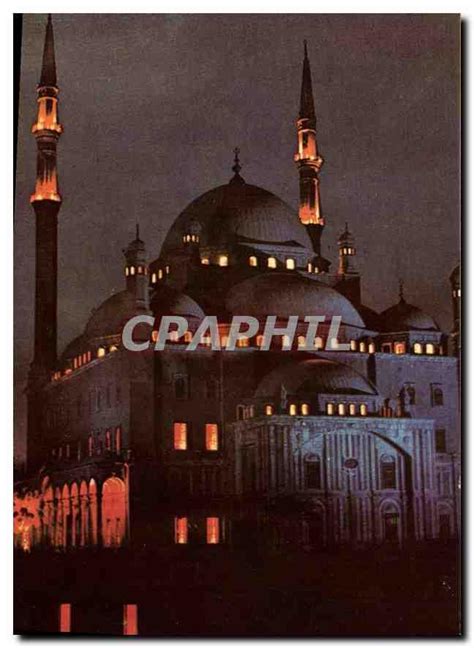 Carte Postale Moderne Kairo Citadel Mohamed Aly Mosque Illuminated By