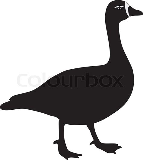 Silhouette of goose | Stock Vector | Colourbox