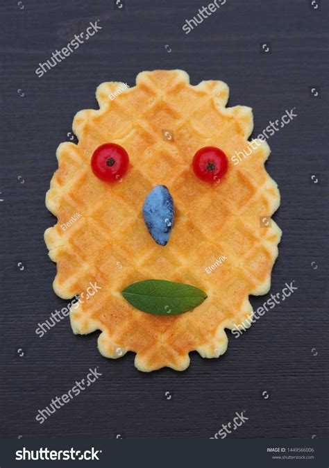 Funny Appetizing Waffle Face Red Eyes Stock Photo 1449566006 Shutterstock