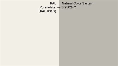 Ral Pure White Ral Vs Natural Color System S Y Side By Side