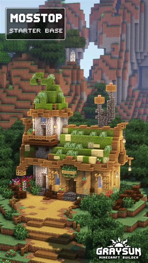 Minecraft Moss Top Cottage In 2023 Minecraft Enchantments