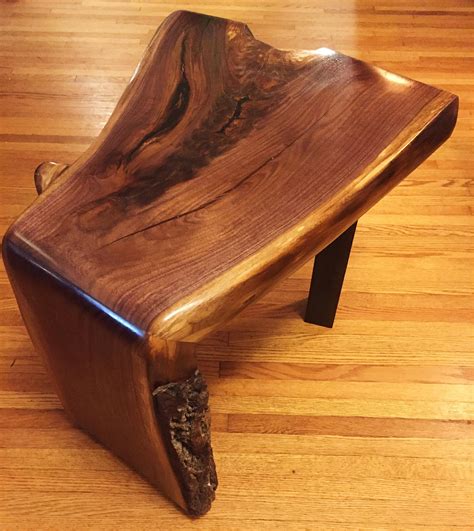 Live Edge Walnut Wood Waterfall Table Live Edge Sideend Table