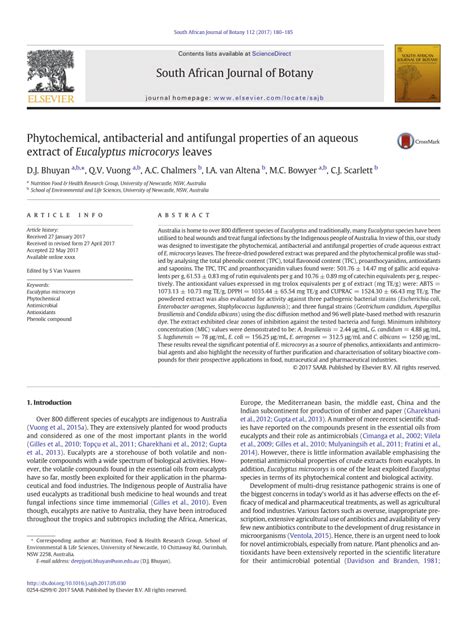 Pdf Phytochemical Antibacterial And Antifungal Properties Of An