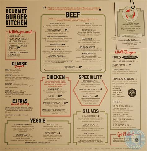 Menu Gourmet Burger Kitchen Gbk Chicken Halal Feed The Lion