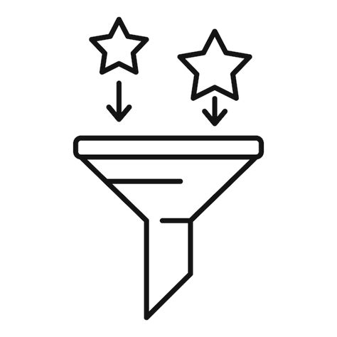 Premium Vector Star Funnel Icon Outline Star Funnel Vector Icon For