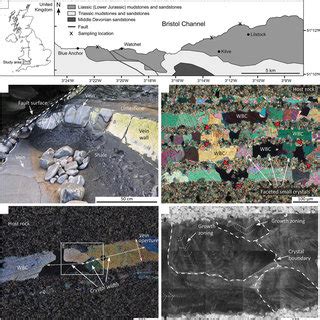 A Geologic Setting And Sampling Locations In Somerset Uk Map