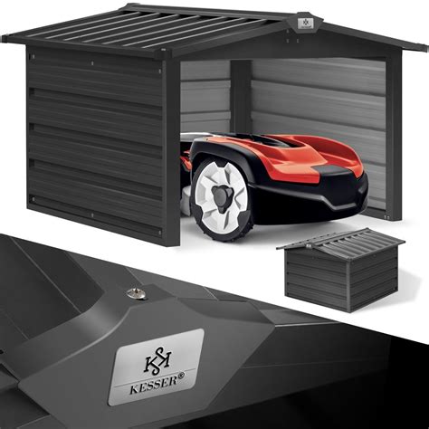 KESSER Mähroboter Garage mit Satteldach Dach Carport Überdachung für