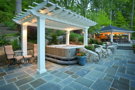 Fiberglass Pergola Covering Hot Tub Traditional Patio Dc Metro