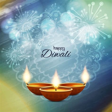 Free Vector | Blue background for diwali with fireworks