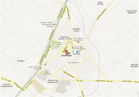 Jaranwala (Faisalabad) City Map – Paki Mag