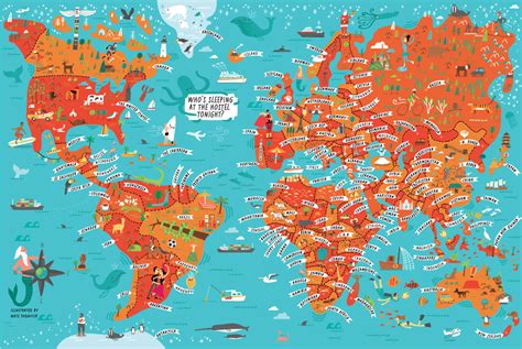 Illustrated Map of the World for all nations — Nate Padavick