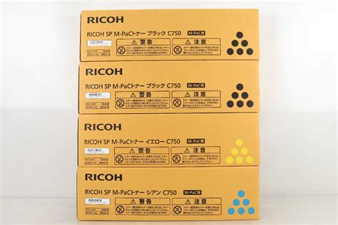 Yahoo オークション 未使用 RICOH SP M PaCトナー C750 3色4本セット