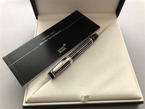 Montblanc Boheme Silver Stripes Fountain Pen With Retractable