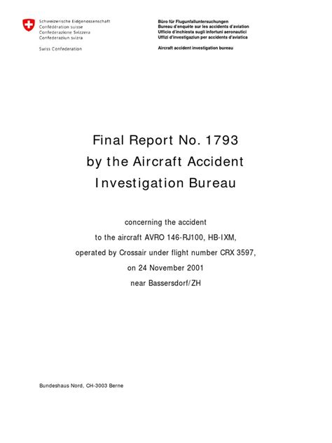 Crossair 3597 | PDF | Flight Recorder | Air Traffic Control