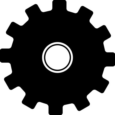 Gear Silhouette Png Picture Myfreedrawings