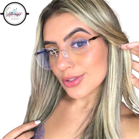 Arma O Oculos Flutuante Grau Feminino Sem Aro Leve Titanium