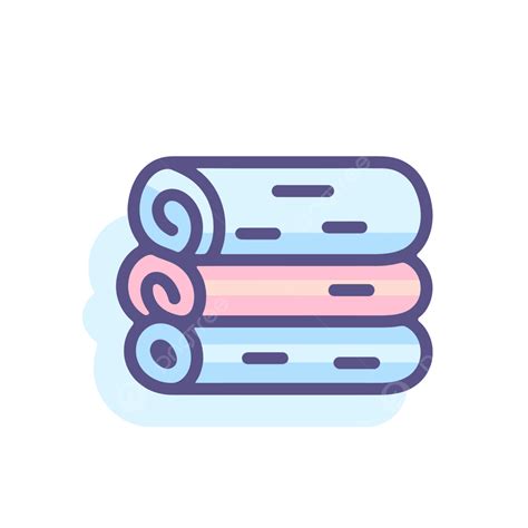 Three Rolled Towels Icon Vector Washcloth Lineal Icon Flat Icon Png And Vector With