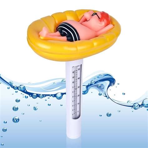 Thermomètre de Piscine PVC de haute qualité Flottant Blanc