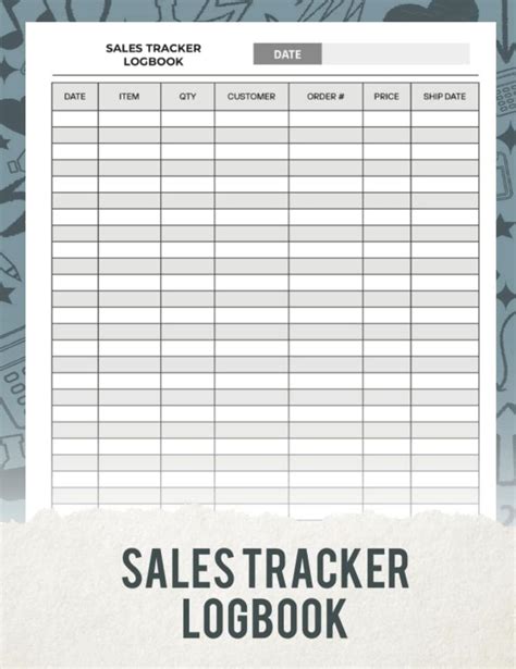 Sales Tracker Logbook Daily Sales Log Book