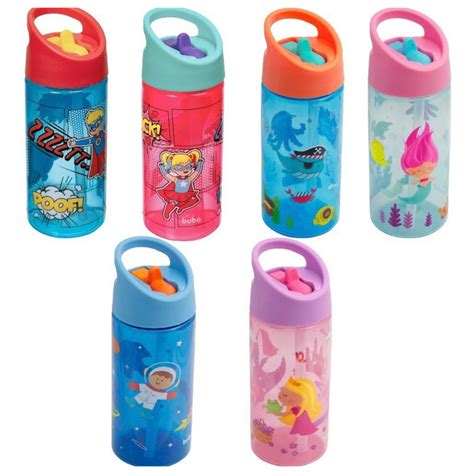 Garrafa Garrafinha Squeeze canudo Infantil Menina Criança Buba