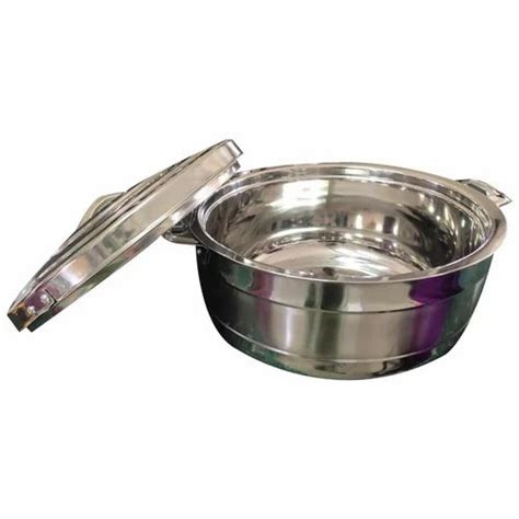 Round L Stainless Steel Hot Pot For Home Size X X Cm Lxdxh At Rs Piece In