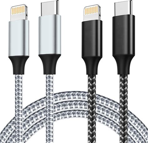 IDISON Cable iphone usb C 1M+2M -Lot de 2, Certifiés MFI Cable usb C ...