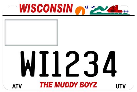 Wisconsin ATV Personalized License Plate – Personalized Bike Plates