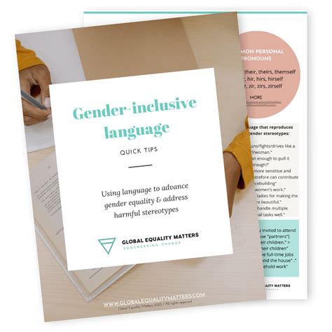 Quick Tips On Gender Inclusive Language — Global Equality Matters