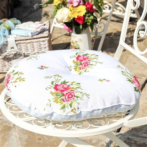 Helmsley Blush Floral Garden Chair Cushions Garden Chair Cushions