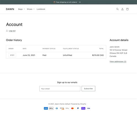 Shopify Customer Accounts Guide To Creating A Customer Account Page