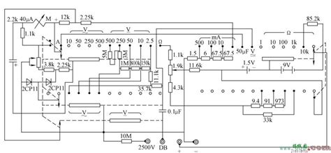 Mf 500型万用表实际电路图 接线图网