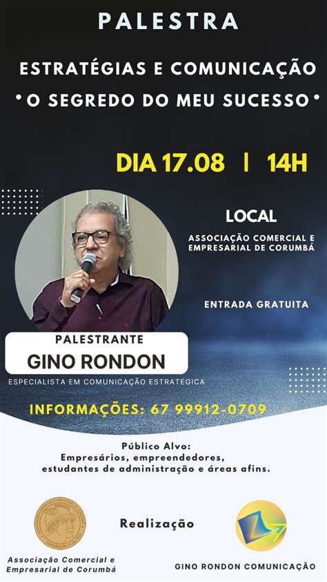 Palestra Estratégias e Comunicação O segredo do meu sucesso