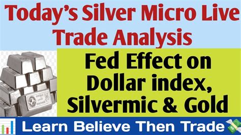 Silvermic Live Trade Analysis Commodity Trading Silver Update Commodity