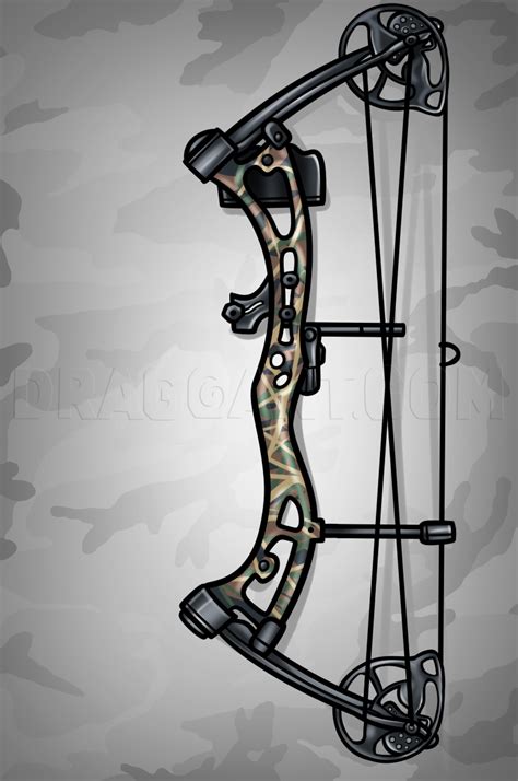 How To Draw A Compound Bow And Arrow
