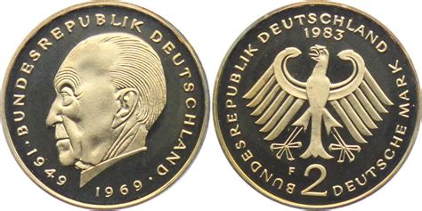 Deutschland Brd F Mark Konrad Adenauer Proof Ma Shops