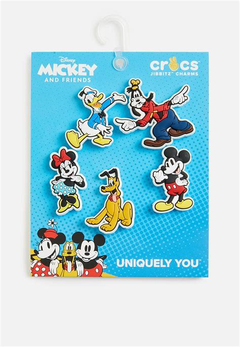 Disney Mickey Friends 5pack Multi Crocs Accessories