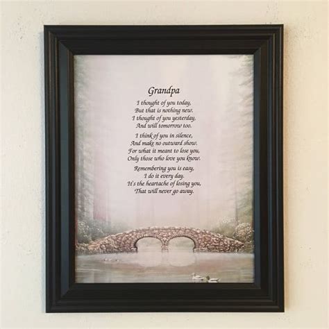 Grandfather Poem Etsy