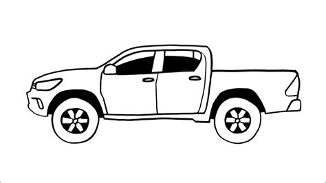 How To Draw A TOYOTA HILUX How To Draw A Toyota Hilux Revo Pickup